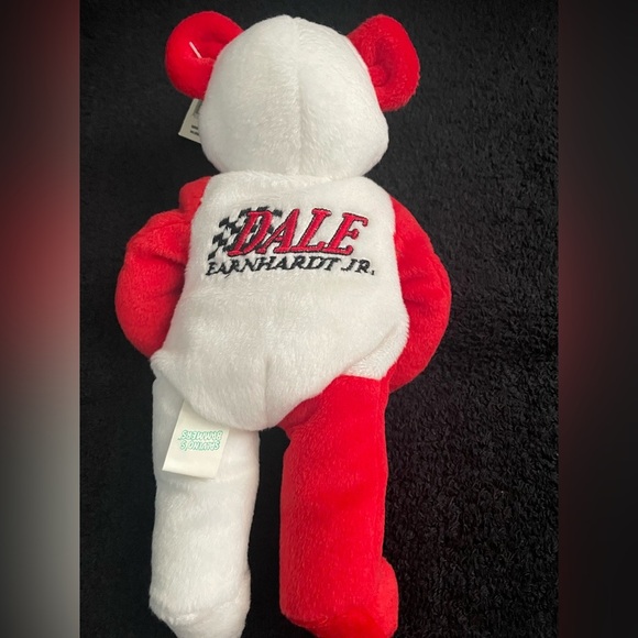 Vintage Dale Earnhardt Jr Teddy Bear Red White Salvinos Bammers Beanie Baby NEW - Picture 3 of 7